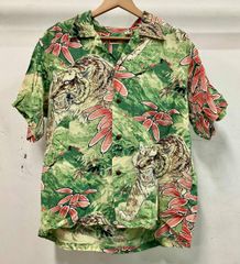 極美品/XL サンサーフ 東洋 アロハシャツ 半袖 太陽トライバル
