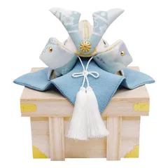 送料無料(沖縄・離島を除く)端午の節句飾り 透彩兜飾り 大 長持付 そら  手作りちりめん細工 五月人形 子供の日