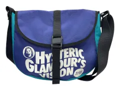 HYSTERIC GLAMOUR (ヒステリックグラマー) HG VISION メッセンジャーバッグ ショルダー BAG 鞄 ナイロン パープル×ターコイズ メンズ/065
