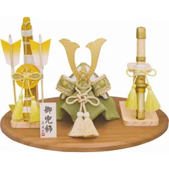 端午の節句飾り 風雅兜 弓太刀セット コンパクト マンションサイズ 手作りちりめん細工 五月人形 子供の日 室内