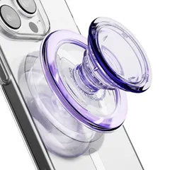 【新品】 MagSafe ポップ型グリップ クリスタル スマホ用グリップ クリア スタンド 韓国 透明 携帯スタンド アクセサリー スマホリング マグセーフ スマホグリップ&スタンド iPhone16 Plus Pro Max iPhone15 14 13 0