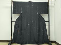 夏の付け下げ 紺色 末仕立て品 - メルカリ