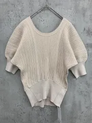 展示品■ snidel スナイデル SWNT201068 ハーフスリーブドルマンニット プルオーバー sizeF/オフホワイト ■◆ レディース