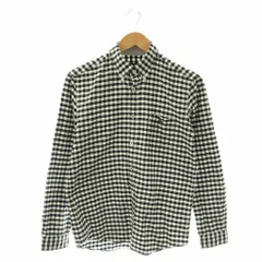 バーバリーブラックレーベル BURBERRY BLACK LABEL シャツ 長袖 チェック 前開き BD ボタンダウン コットン 2 黒 白 /NR