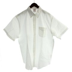 ブルックスブラザーズ BROOKS BROTHERS シャツ L 白 ホワイト 半袖 ボタンダウンカラー パッチポケット /AP