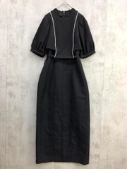 UNITED TOKYO ユナイテッドトウキョウ 143210002 半袖 パトラパフスリーブ ワンピース size1/黒 ■◆◎レディース