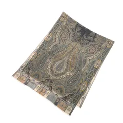 ETRO エトロ 大判ストール  ペイズリー柄/シルク×ウール/ 164×65cm   グレー×ブラウン レディース / 240001194972