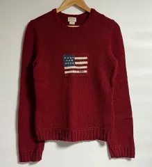 ポロ ラルフローレン 星条旗 ケーブル編み ニット セーター L