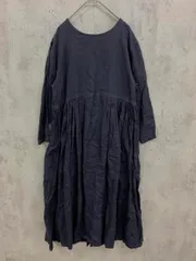 無印良品 ムジルシリョウヒン IDEE POOL いろいろな服 リネン ワンピース sizeONE/紺  ■◆ レディース