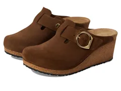ビルケンシュトック レディース シューズ サンダル スエード Papillio by Birkenstock Fanny Wedge Clog Suede Dark Tea
