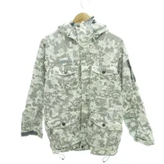 エスティボ ESTIVO スノーボードジャケット フーデッドジャケット カモフラージュ柄 フード付き M 白 ホワイト グレー /YJ ■GY66