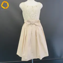 ストロベリーフィールズ STRAWBERRYFIELDS ワンピース スリーブレス チュール付き リボン ラメ レディース [a943775]