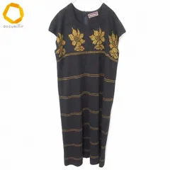 斉藤都世子 サイトウトヨコ ニットワンピース ノースリーブ ロング ボーダー 花モチーフ レディース [a967280]のサムネイル