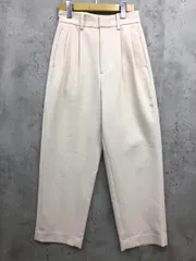 URBAN RESEARCH DOORS アーバンリサーチドアーズ ハイウエスト タックワイド パンツ size1/アイボリー ■■ レディース