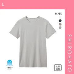 おトク【メール便】【SHIROHATO公式】【正規品・新品】グンゼ GUNZE アセドロン クルーネック 半袖 Tシャツ インナー メンズ(L)