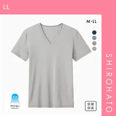 おトク【メール便】【SHIROHATO公式】【正規品・新品】グンゼ GUNZE アセドロン Vネック 半袖 Tシャツ インナー メンズ(LL)