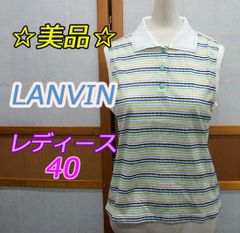 新品タグ付き LANVIN SPORT 濃紺×白 フレンチスリーブ 綿100％ 新品タグ付き LANVIN SPORT 濃紺×白 襟付きフレンチスリーブ - メルカリ