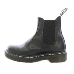 ドクターマーチン DR.MARTENS サイドゴアブーツ ショート ローヒール ワンカラー ロゴ UK3 黒 ブラック /BB