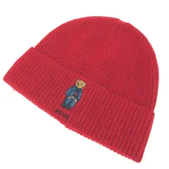 POLO RALPH LAUREN ポロラルフローレン ニット帽 ONESIZE ポロベア刺繍    レッド ユニセックス / 240001193960