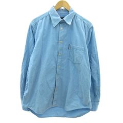 ヴァレンティノ ヴァレンチノ  VALENTINO ジーンズ コーデュロイシャツ 長袖 青 ブルー L IBO88