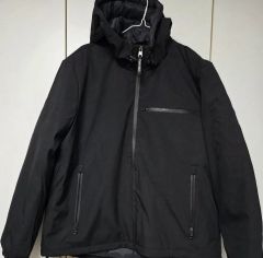 Calvin Klein ブラック フード 春ジャンパー