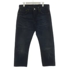 リーバイス Levi's デニムパンツ ジーンズ ジーパン ボタンフライ ダメージ加工 W32L32 紺 ネイビー /AN33