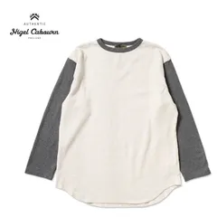 Nigel Cabourn ナイジェルケーボン ベースボールT "BASEBALL T-SH HONEYCOMB KNIT" 80520020000のサムネイル