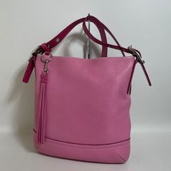 COACH ブルック レザーハンドバッグ パープル ラベンダー レザー シボ 