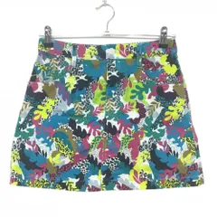 【美品】ジャックバニー スカート 白×マルチカラー 総柄 レディース 0(S) ゴルフウェア Jack Bunny