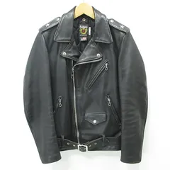 【三重本店】 中古 schott | ショット ワンスターダブルライダースジャケット カウレザー 7164 ブラック サイズ：36 【93】