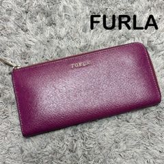 FURLA パープル 長財布 - メルカリ