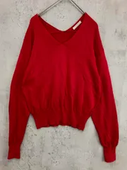 Techichi テチチ カシミヤ混 Ｖネック ニット セーター sizeF/赤 ■■ レディース
