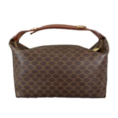 美品/希少 CELINE マカダム 総柄 ハンドバッグ ポーチ トリオンフ 黒