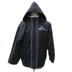 ナイキ NIKE サッカー ベンチコート ミドル丈 L 黒 ブラック フード付き /SM15 ■GY58