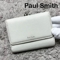 Paul Smith ポールスミス 三つ折り財布 ホワイト レザー がま口
