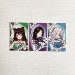 にじさんじ 7th Anniversary  箔押しホロクリアカード 白夜みつき 白雪巴 イブラヒム 3枚 セット オフィシャルストア購入 特典