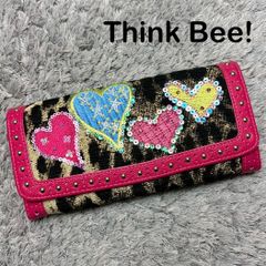 Think Bee! 花柄ビーズ刺繍 長財布 - メルカリ