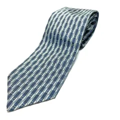 【ABランク】　HERMES　エルメス　ネクタイ　シルク　ブルー　ネイビー　（58338）