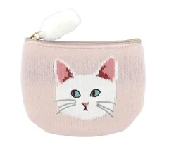 【フラワーリング】FLOWERING ＜キャットチャリティ＞ ミニニットポーチ 白猫 GPO0330-G 