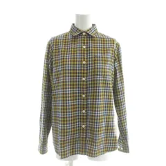 ザノースフェイス THE NORTH FACE シャツ S 黄 イエロー 紺 ネイビー チェック柄 長袖 NRW61608 /AP