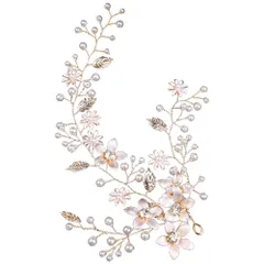 YFFSFDC 髪飾り 花 パール 花飾り 花冠 ヘアアクセサリー 入学式 卒業式 結婚式 髪飾り 披露宴 和装 写真撮影 女の子 プレゼント