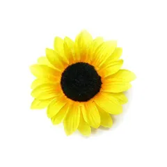 ヘアピン・髪飾り・ヘアーアクセサリ-◆髪飾り＆コサージュ２WAY ひまわり 小(１個）