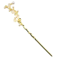 [Miaomyao] かんざし 簪 一本 髪飾り 和装 浴衣 着物 パール アンティーク 白梅 ゴールド ヘアアクセサリー