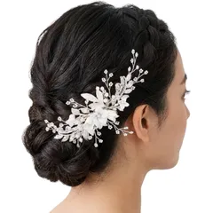 [ティグロス] TIGLOSS 髪飾り ヘアアクセサリー 結婚式 花嫁 ウェディング フラワー ブライダル おしゃれ 専用BOX付