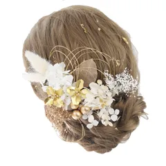 Bud Flower バドフラワー 髪飾り hair-193 (ホワイト)