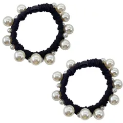 ヘアゴム パール 2個 パール付きヘアゴム 髪飾りリボン おしゃれ 大人 結婚式 韓国風