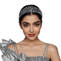 カチューシャ ビジュー ラインストーン 発表会 結婚式 髪飾り ヘア アクセサリー 社交 ダンス