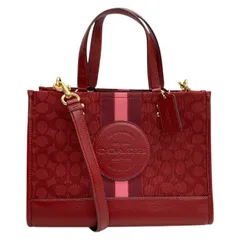 美品/COACH/コーチ/デンプシー/シグネチャー/2way/ハンドバッグ/ショルダーバッグ/レッド赤/C8448/FB4280
