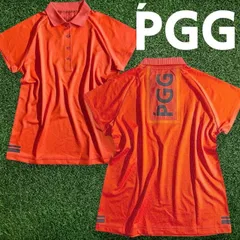 PGG by PEARLY GATES ピージージー パーリーゲイツ ゴルフ 吸汗速乾×高通気性 裏ハニカムジャガード バックロゴ ストレッチ 半袖 ポロシャツ ウェア レディース 269-2160302 定価1.7万 オレンジ ▲019▼50807w02