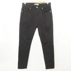 ザラ ZARA DENIM WEAR デニム パンツ スリム テーパード ジーンズ 34 黒 ブラック ■GY61